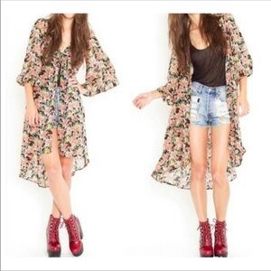 UNIF Sheer Floral Kimono Size Small